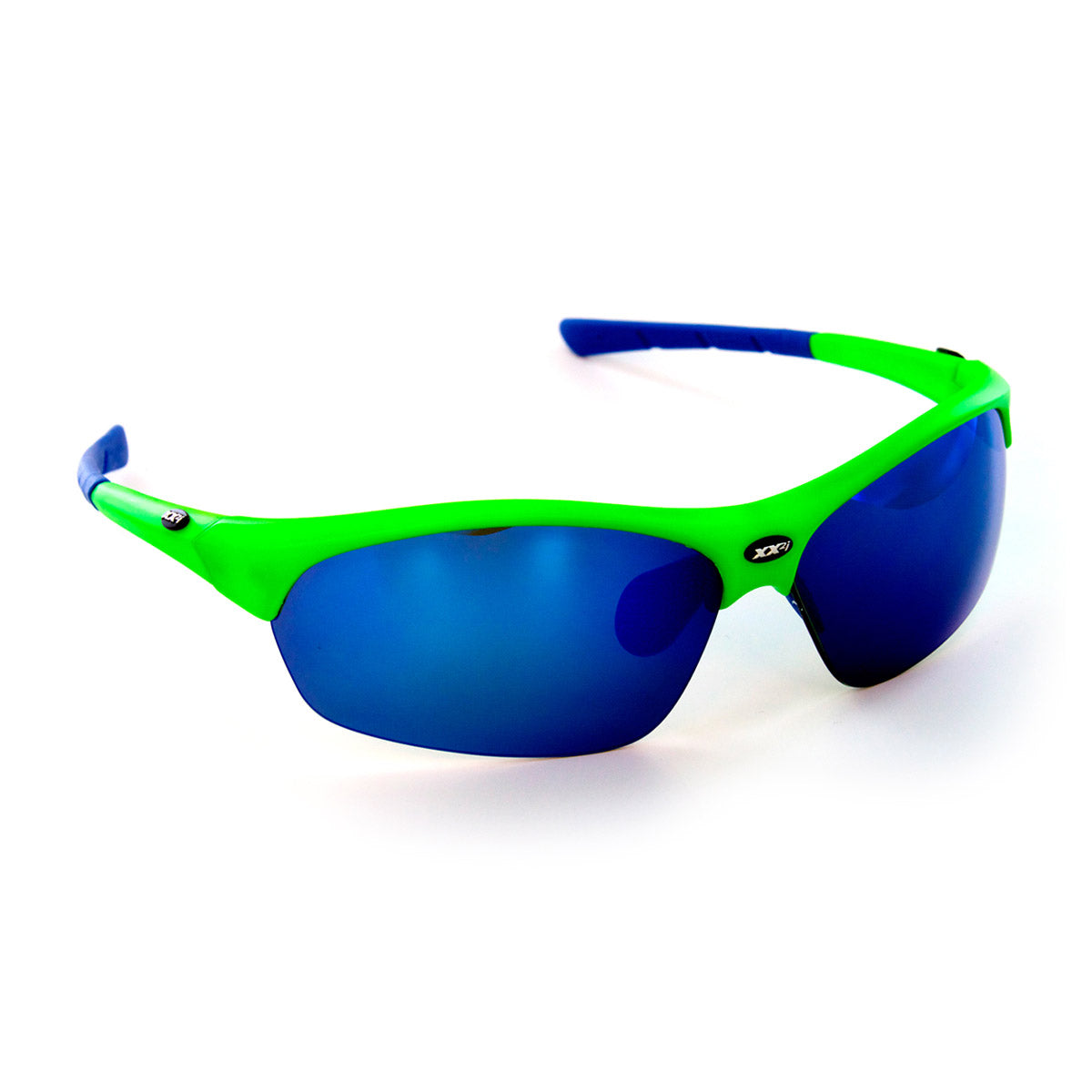 France1 Sport Sunglasses Hyper Green Blue Flash Lenses by XX2i Optics