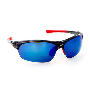 France1 Polarized Sport Reader Sunglasses by Xx2i Optics Fire Engine Red / Polarized Brown / 2.5